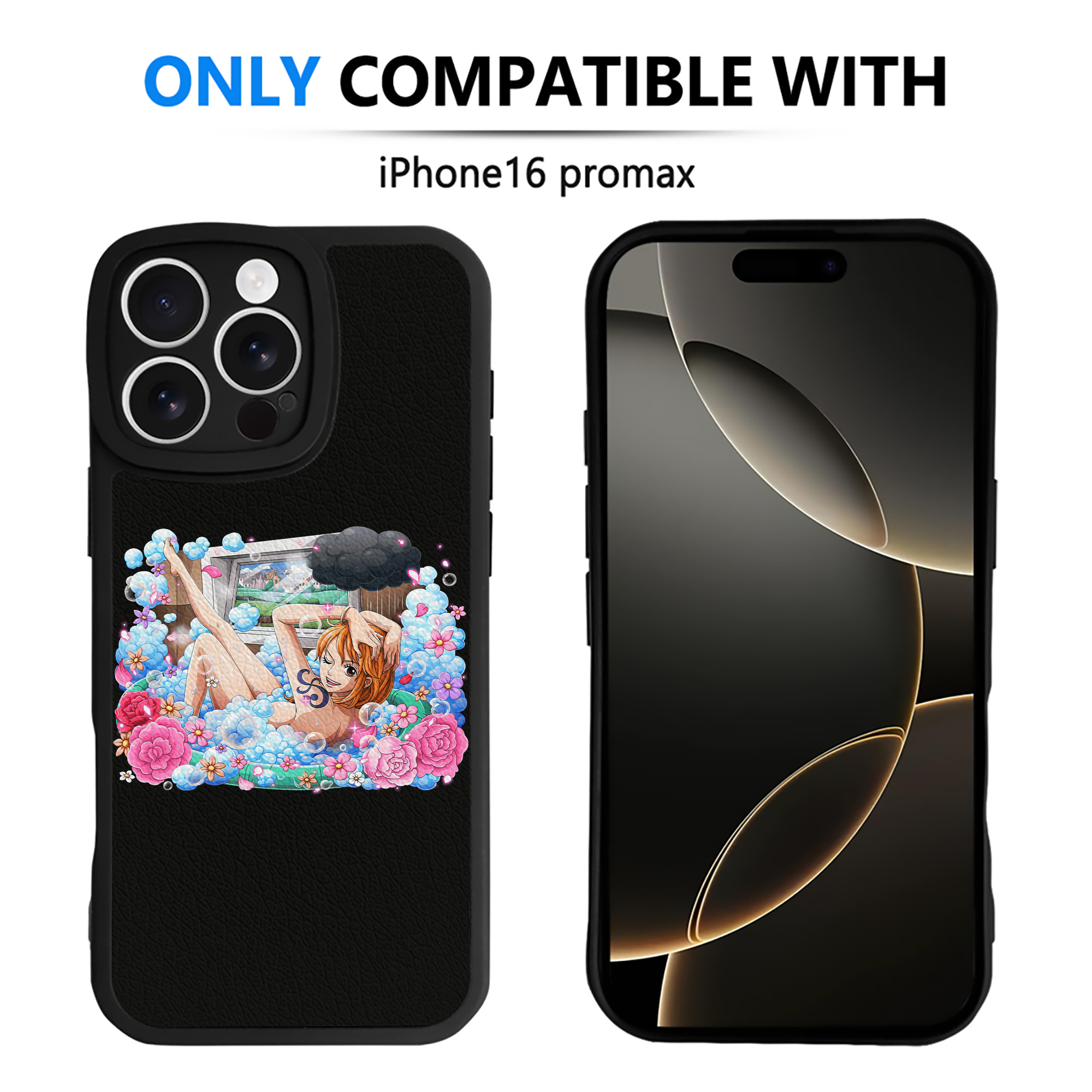 （画像用） ワンピース ナミ ONE PIECE Nami 【iPhone 16シリーズ対応】シリコンスマホケース（レザー調） 材質：シリコン